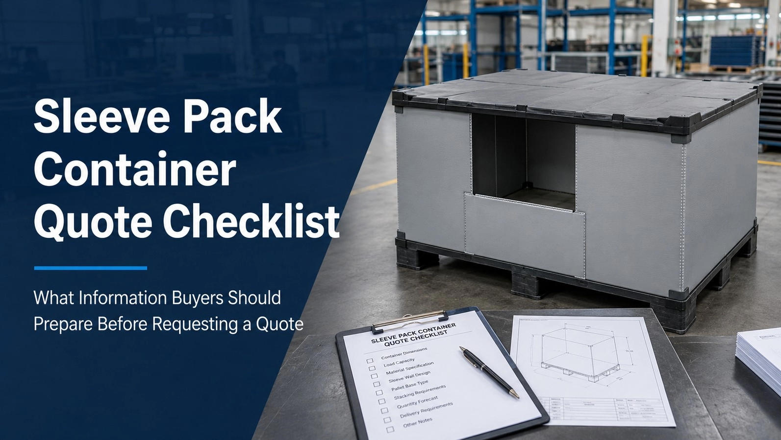 Sleeve Pack Container Quote Checklist