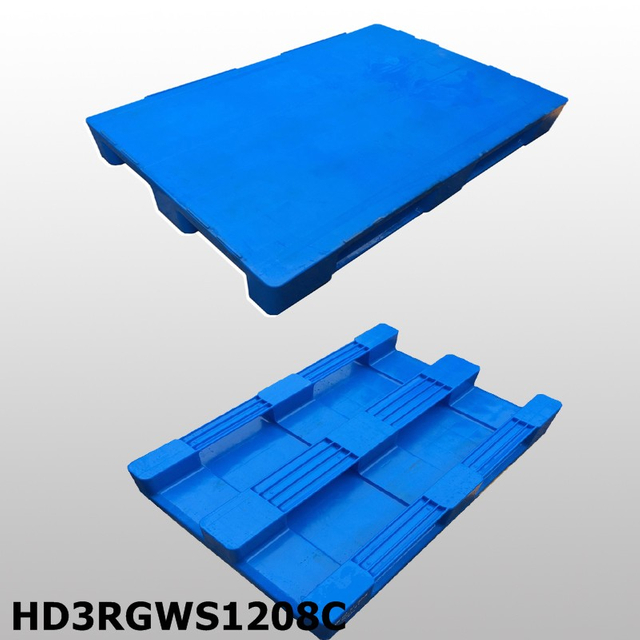 1200*800*150 mm plastic pallets with 3 runners and smooth surface