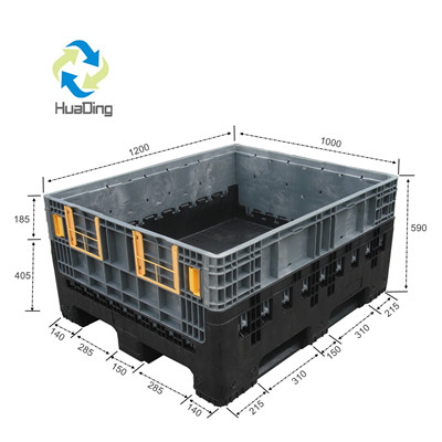 Collapsible PE/PP Plastic Pallet Containers for Euro Sales