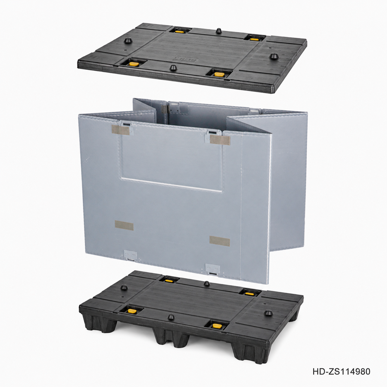 1140x980 Injection-Moulded 3-Runner Sleeve Pack Container
