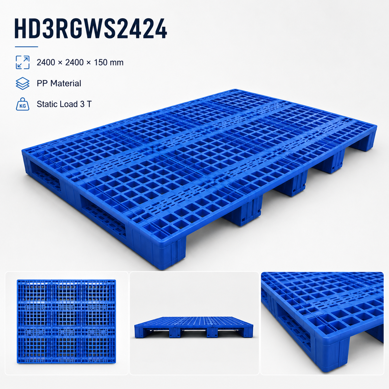 2400x2400x150 mm Modular Plastic Pallet