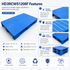 1200x800x150 mm Three-Runner Solid Top Plastic Pallet