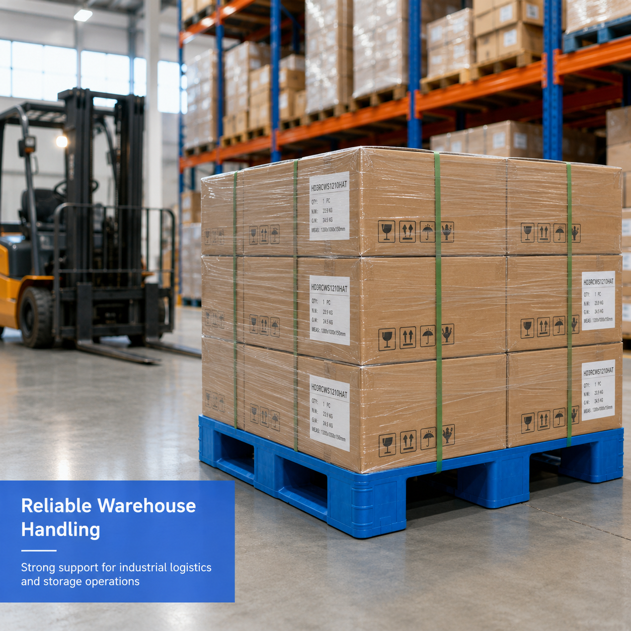 HD3RCWS1210HAT Three-Runner Solid Top Plastic Pallet