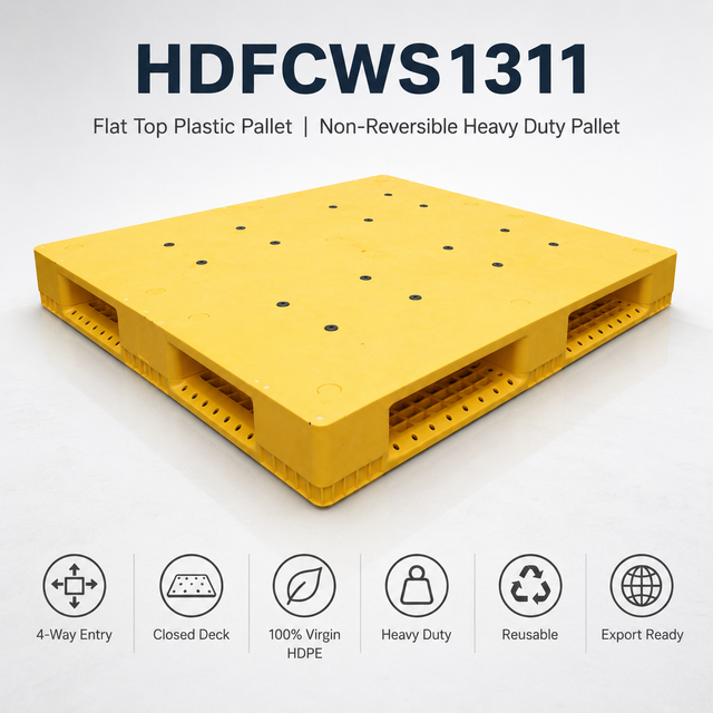 HDFCWS1311 Full Perimeter Solid Top Plastic Pallet