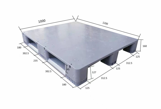 48 x 40 Grey Industrial Steel Reinforced Plastic Warehouse Pallets
