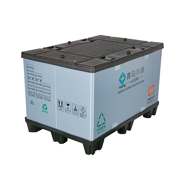1200 x 800 Euro Foldable Plastic Pallet Sleeve Pack Box