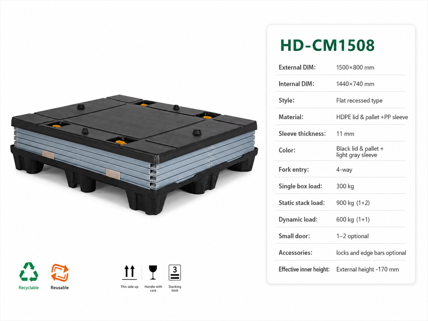 1500x800 Twin-Sheet Plastic Sleeve Pack Container