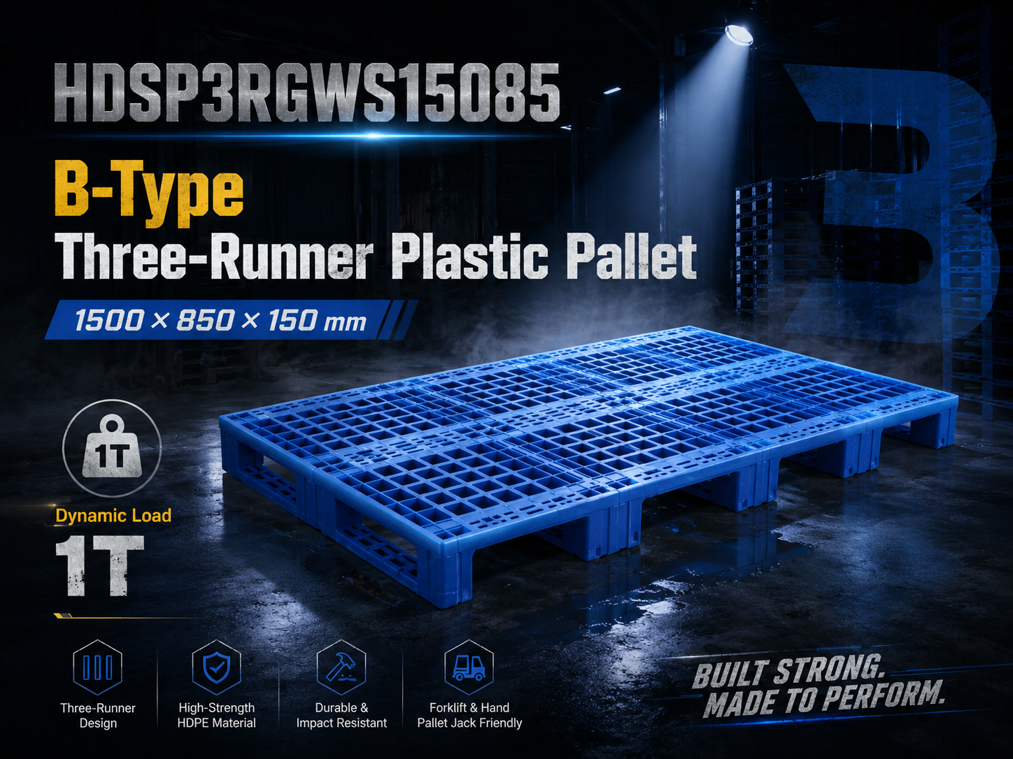 1500x850x150 mm Modular Plastic Pallet
