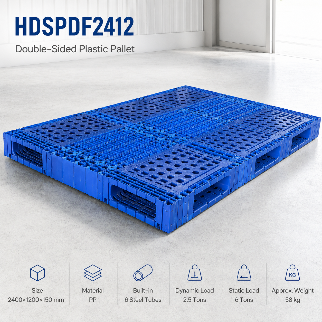 2400x1200x150 mm Modular Plastic Pallet