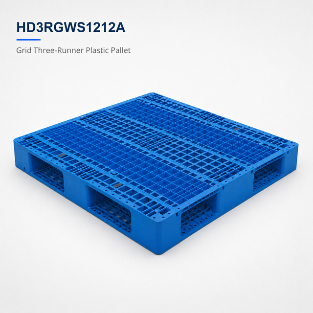 HD3RGWS1212A Three-Runner Open Deck Plastic Pallet