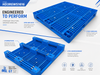 1600x1600x200 mm Three-Runner Open Deck Plastic Pallet