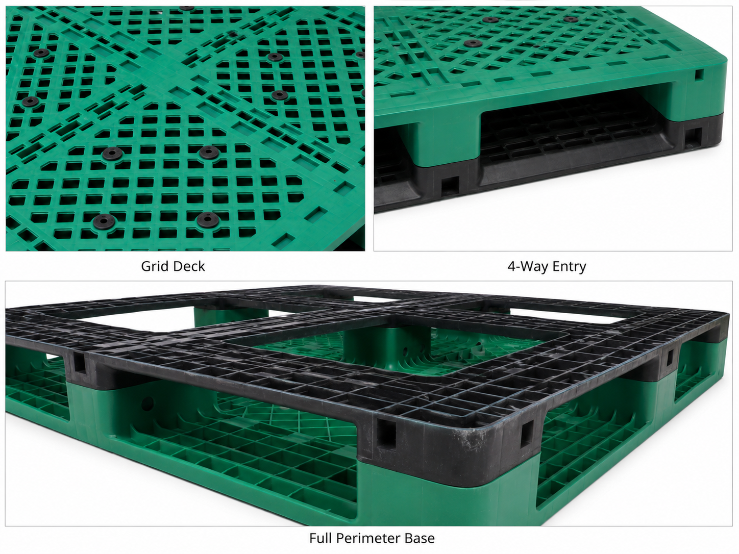 1200x1000x150 mm Full Perimeter Solid Top Plastic Pallet