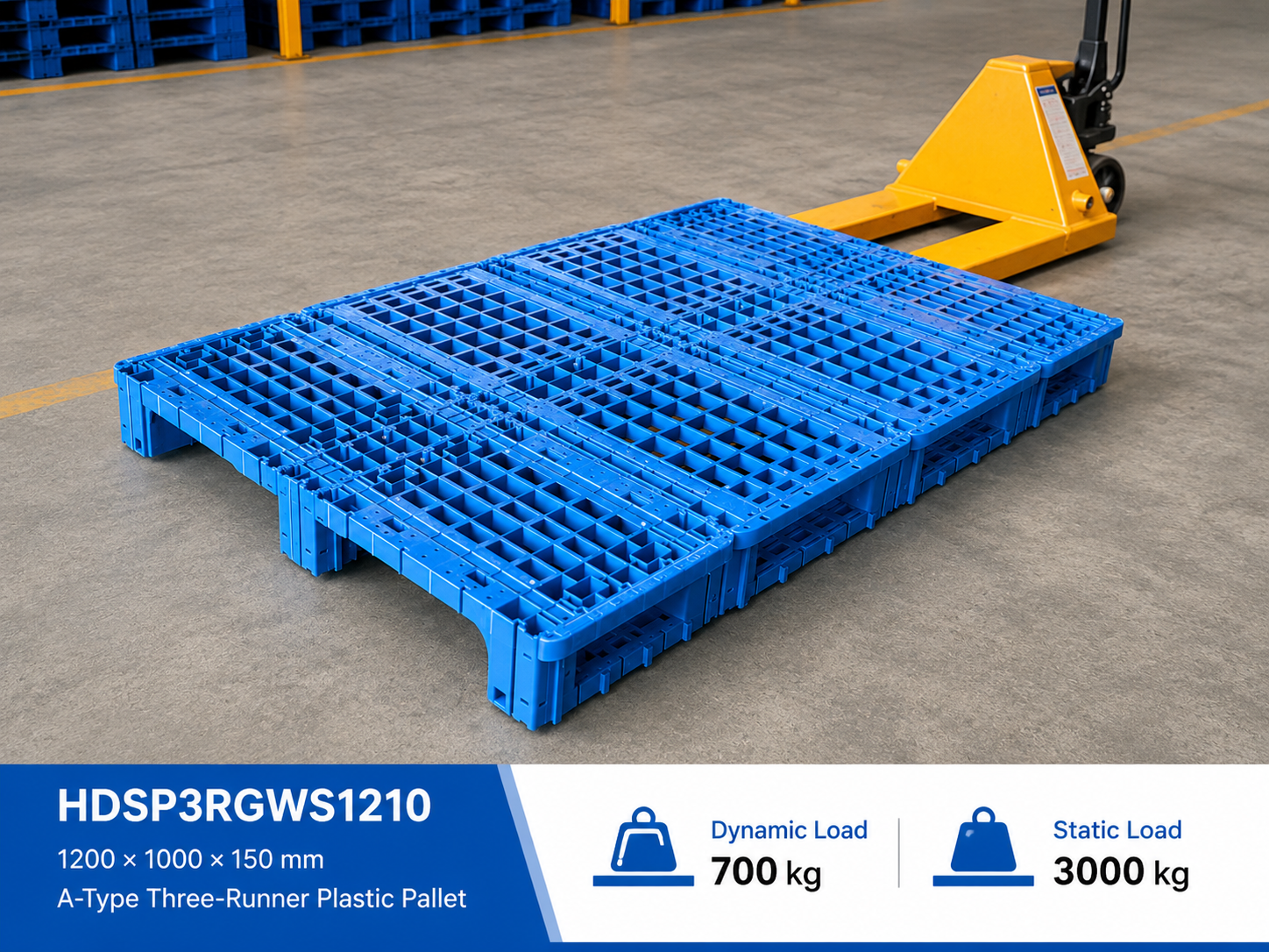 1200x1000x150 mm Modular Plastic Pallet