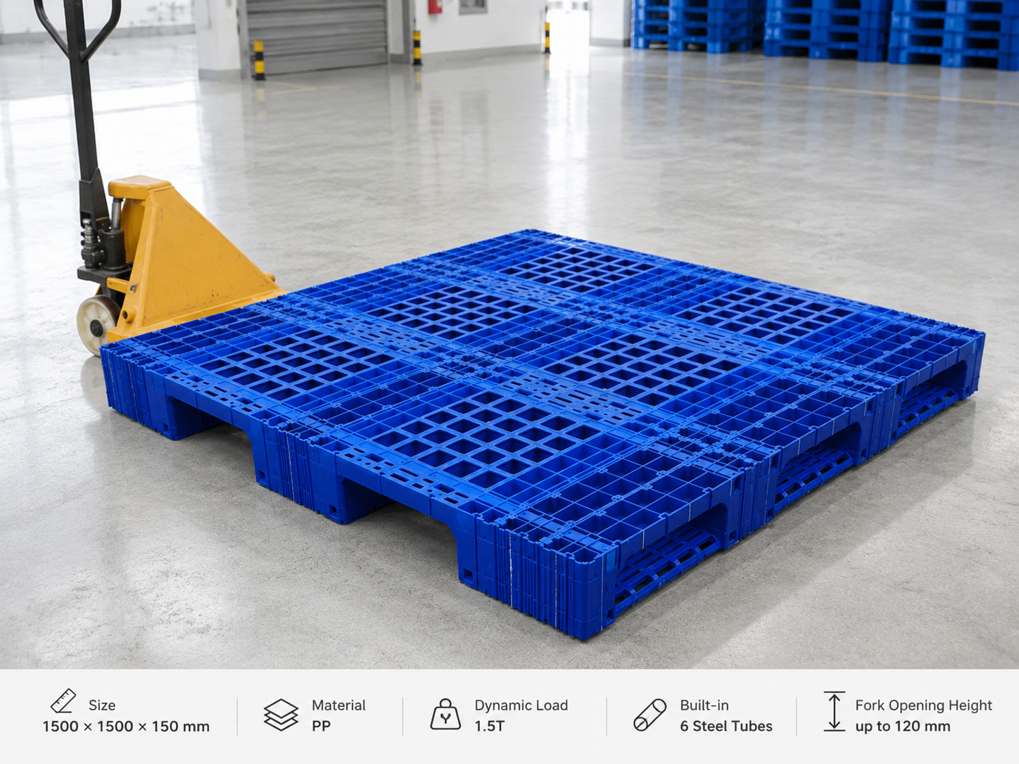 1500x1500x150 mm Modular Plastic Pallet