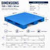 1500x1500x160 mm Three-Runner Solid Top Plastic Pallet