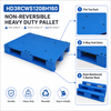 1200x800x160 mm Three-Runner Solid Top Plastic Pallet