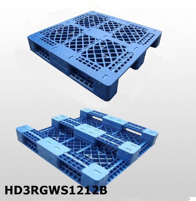 1200*1200 Three Runners Grid Deck Hdpe Plastic Pallet 