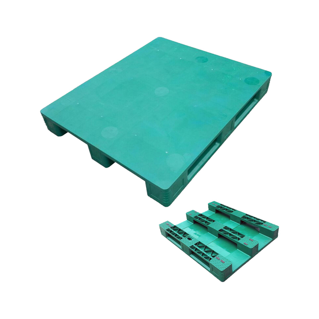 1200*1000 Three Runners Close Deck Customize Recycle Storage Plastic Pallet 