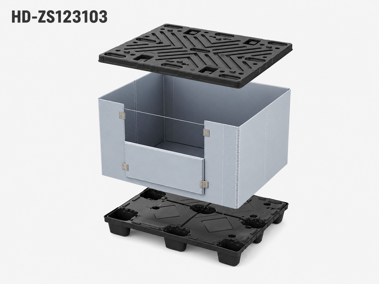 1230x1030 Injection-Moulded 3-Runner Sleeve Pack Container