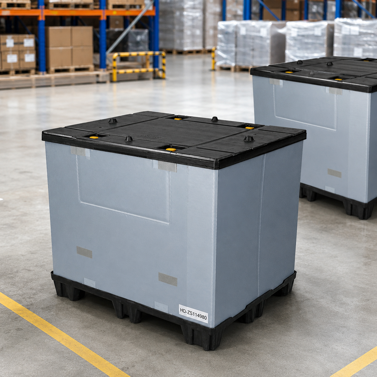 1140x980 Injection-Moulded 3-Runner Sleeve Pack Container