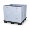 1100x1100 Twin-Sheet Plastic Sleeve Pack Container - Hump safety stop type