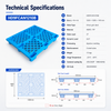 1200x1000x140 mm Nestable Plastic Pallet