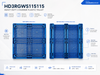1150x1150x170 mm Three-Runner Open Deck Plastic Pallet