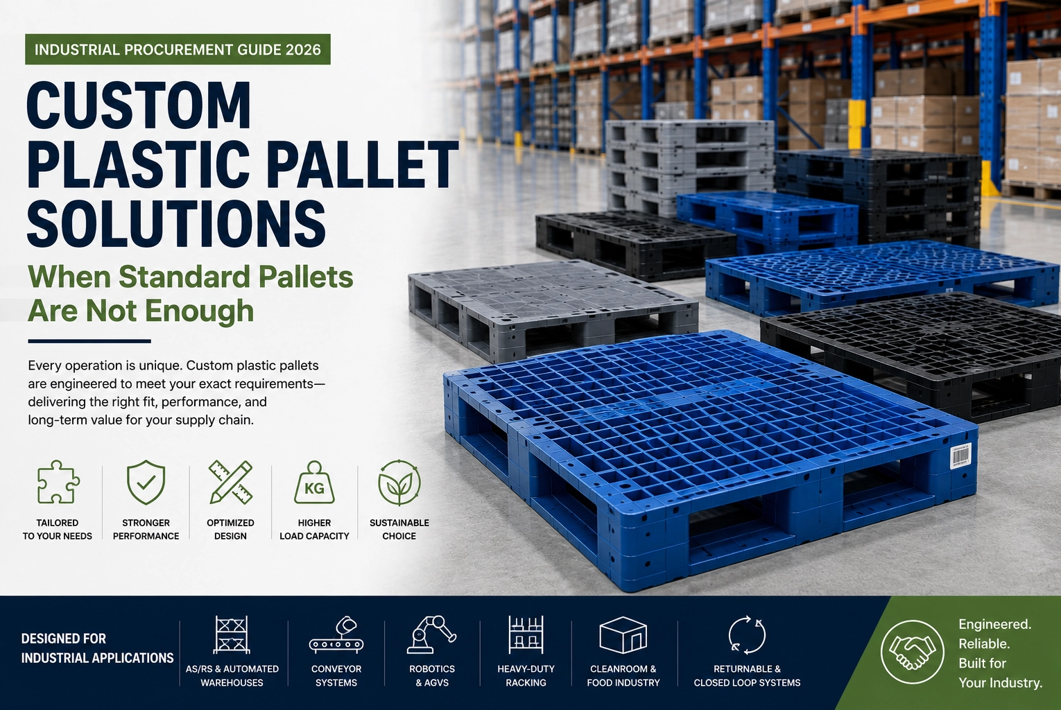 Custom Plastic Pallet Solutions —— When Standard Pallets Are Not Enough (Industrial Procurement Guide 2026)