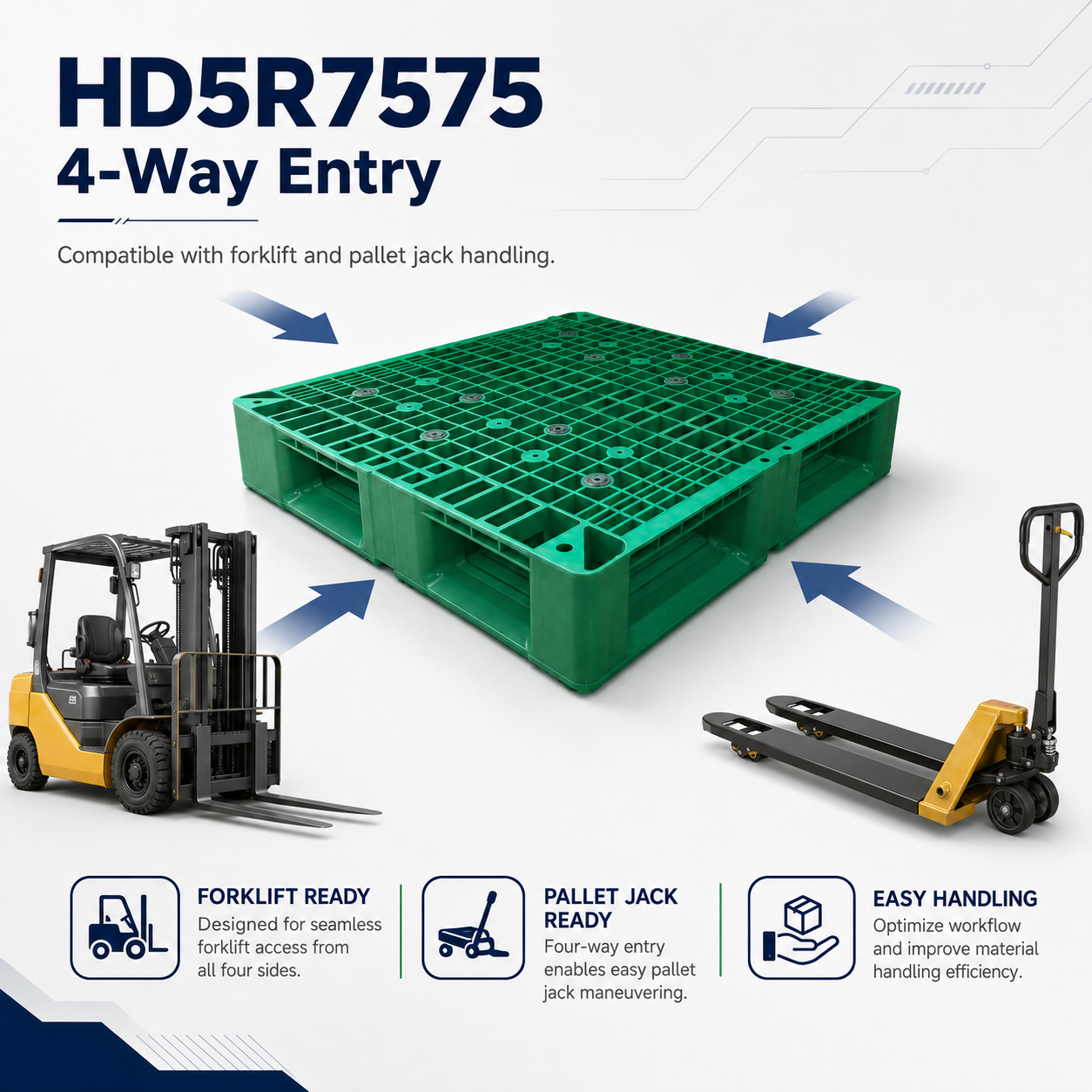 755x755x150 mm Nestable Plastic Pallet