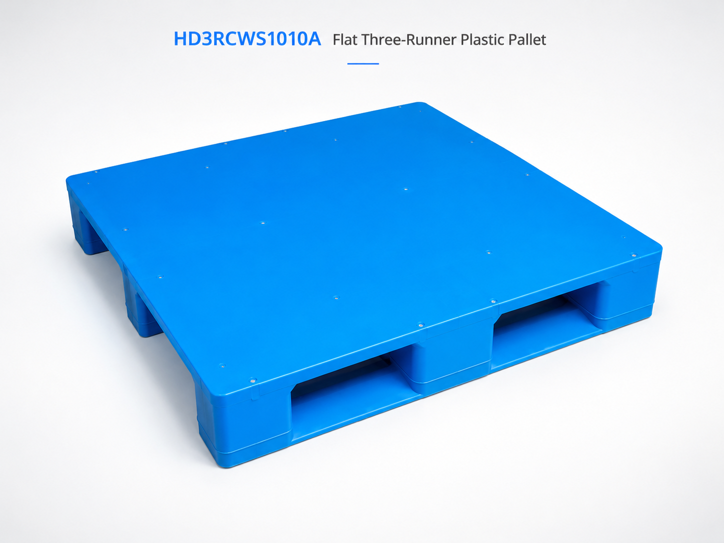 1000x1000x165 mm Three-Runner Solid Top Plastic Pallet