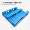 1200x1000x160 mm Three-Runner Solid Top Plastic Pallet