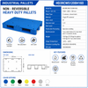 1200x800x160 mm Three-Runner Solid Top Plastic Pallet
