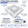 1200x1200x150 mm Double-Face Open Deck Plastic Pallet