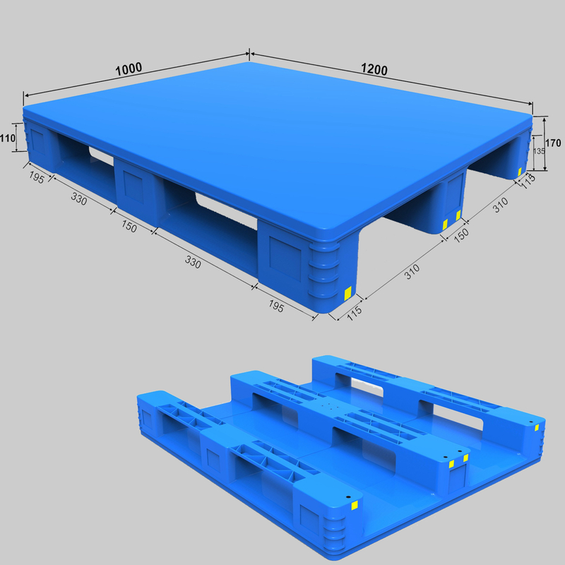 Solid Top Rackable Pallets 1200 x 1000 Hygienic Smooth Plastic Solid Top Rackable Pallets - Buy ...