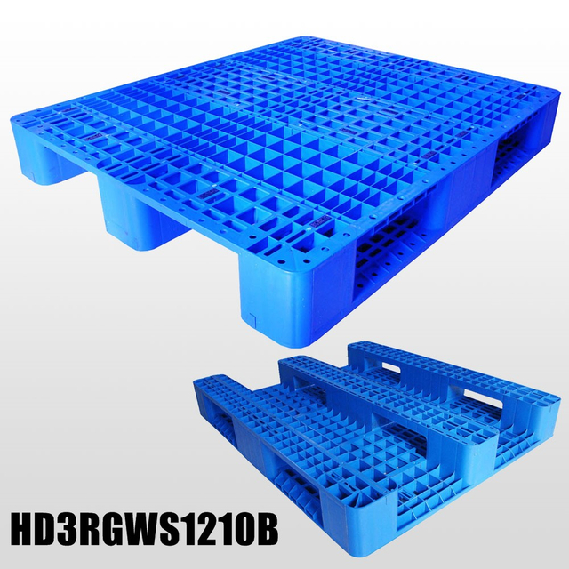 1200*1000*155 mm Industry plastic pallet with 3 runners and mess deck